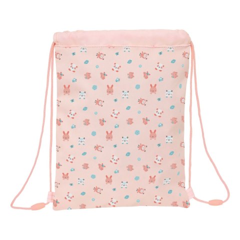 Worek na buty ze sznurkami Safta Jirafa Koral 26 x 34 x 1 cm