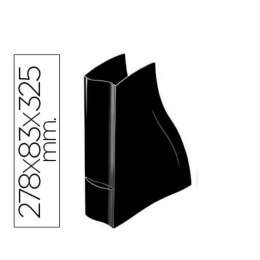 Półka na czasopisma Cep 1003700161 Czarny Plastikowy