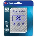 Dysk zewnętrzny Verbatim Store n Go USB 3.0 HDD 2TB srebrny 53198