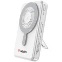 Powerbank Verbatim Charge n Go 10000mAh z podstawką Magnetic Wireless wyświetlacz TFT 2xkabel USB-C srebrny 32273