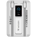 Powerbank Verbatim Charge n Go 10000mAh z podstawką Magnetic Wireless wyświetlacz TFT 2xkabel USB-C srebrny 32273
