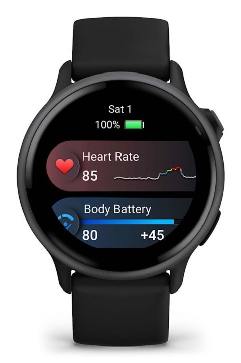 Zegarek sportowy Garmin Vivoactive 6 AMOLED 42mm Black Slate\Czarny