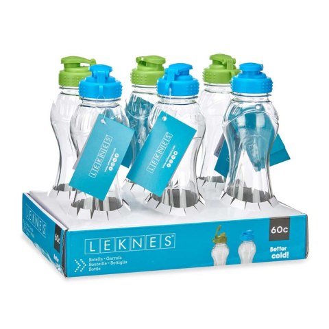 Manierka Leknes Niebieski Kolor Zielony polipropylen Politereftalan etylenu (PET) 600 ml (6 Sztuk)