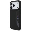 Etui BMW M Silicon Vertical Logo MagSafe do iPhone 17 Pro czarny