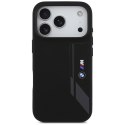 Etui BMW M Silicon Vertical Logo MagSafe do iPhone 17 Pro czarny