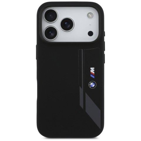 Etui BMW M Silicon Vertical Logo MagSafe do iPhone 17 Pro czarny
