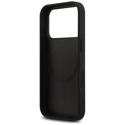 Etui Guess 4G Printed Stripes MagSafe do iPhone 17 Pro czarny