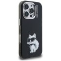 Etui Karl Lagerfeld IML Aquarelle Choupette & Logo do iPhone 16 Pro czarny