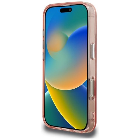 Etui Karl Lagerfeld IML Aquarelle Choupette & Logo do iPhone 16 Pro różowy