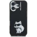 Etui Karl Lagerfeld IML Aquarelle Choupette & Logo do iPhone 16 czarny