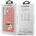 Etui Karl Lagerfeld IML Aquarelle Choupette & Logo do iPhone 16 różowy