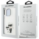 Etui Karl Lagerfeld IML Aquarelle Karl & Choupette & Logo do iPhone 16 Pro Max biały