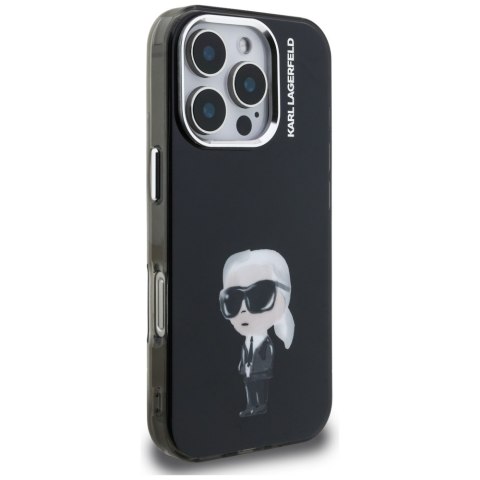 Etui Karl Lagerfeld IML Aquarelle Karl & Logo MagSafe do iPhone 16 Pro Max czarny