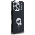 Etui Karl Lagerfeld IML Aquarelle Karl & Logo MagSafe do iPhone 16 Pro czarny