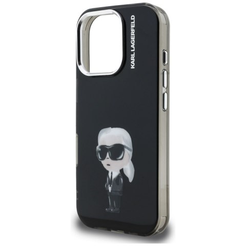 Etui Karl Lagerfeld IML Aquarelle Karl & Logo MagSafe do iPhone 16 Pro czarny