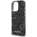 Etui Karl Lagerfeld IML Leopard Pattern MagSafe do iPhone 16 Pro Max czarny