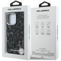 Etui Karl Lagerfeld IML Leopard Pattern MagSafe do iPhone 16 Pro czarny
