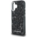 Etui Karl Lagerfeld IML Leopard Pattern MagSafe do iPhone 16 czarny