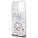 Etui Karl Lagerfeld Liquid Glitter Choupette Logo do iPhone 16 Pro Max przezroczysty