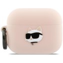 Etui Karl Lagerfeld Silicone Chaupette Head 3D do AirPods Pro 3 różowy