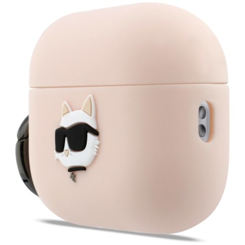 Etui Karl Lagerfeld Silicone Chaupette Head 3D do AirPods Pro 3 różowy