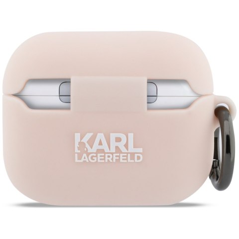 Etui Karl Lagerfeld Silicone Chaupette Head 3D do AirPods Pro 3 różowy