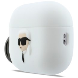 Etui Karl Lagerfeld Silicone Karl Head 3D do AirPods Pro 3 biały