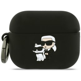Etui Karl Lagerfeld Silicone Karl&Chaupette Head 3D do AirPods Pro 3 czarny