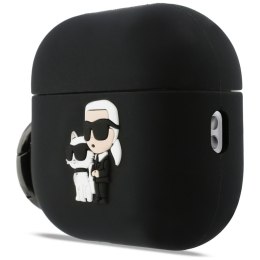 Etui Karl Lagerfeld Silicone Karl&Chaupette Head 3D do AirPods Pro 3 czarny