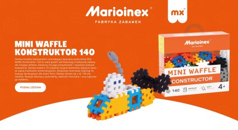 MARIOINEX Klocki Mini Waffle Konstruktor, 140 elementów
