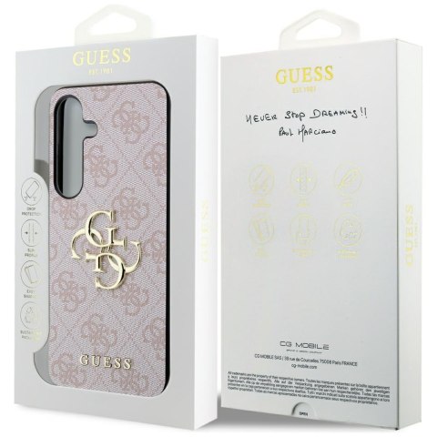 Guess GUHCS24S4GMGPI S24 S921 różowy/pink hardcase 4G Big Metal Logo