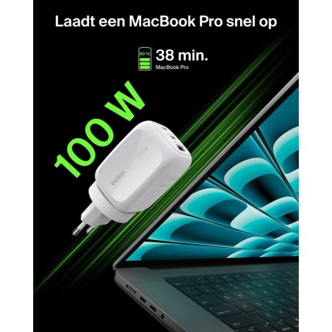 Kabel USB Belkin WCH016HQWH Biały