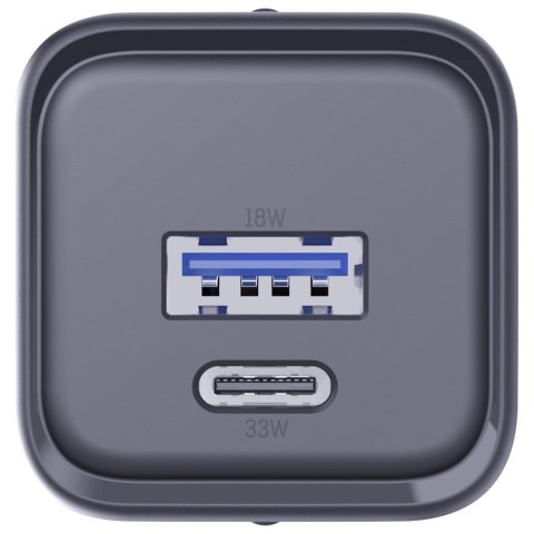 Ładowarka sieciowa 3MK Hyper Charger PD 33W GaN QC4+ PPS AFC FCP SCP USB-A + USB-C czarny