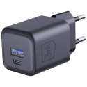 Ładowarka sieciowa 3MK Hyper Charger PD 33W GaN QC4+ PPS AFC FCP SCP USB-A + USB-C czarny
