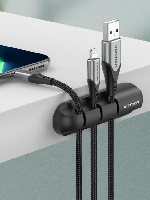 5-portowy organizer kabli Vention czarny