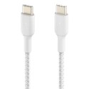 Kabel USB-C na USB-C Belkin CAB004BT2MWH Biały 2 m