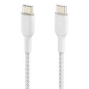 Kabel USB-C na USB-C Belkin CAB004BT2MWH Biały 2 m