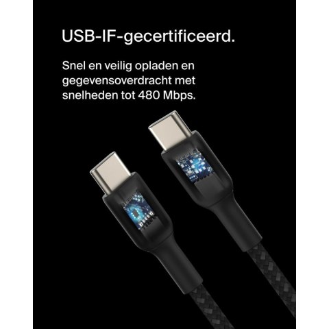 Kabel USB-C na USB-C Belkin CAB004BT0MBK Czarny