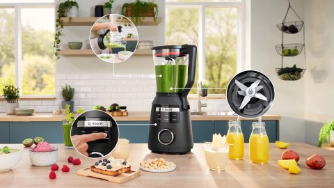 Blender kielichowy Bosch MMB6652B Serie 6 VitaPower (1800W; czarny)