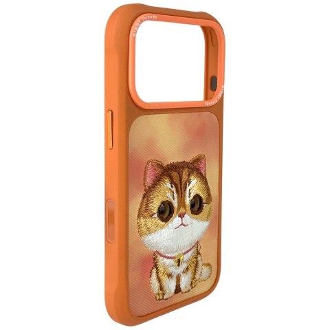 Etui Nimmy Big Eyed Pet 2.0 Cat do iPhone 17 Pro Max pomarańczowy