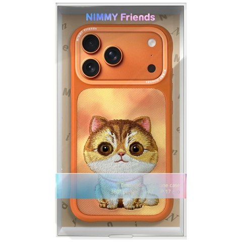 Etui Nimmy Big Eyed Pet 2.0 Cat do iPhone 17 Pro Max pomarańczowy