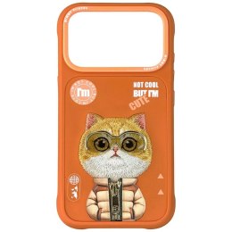 Etui Nimmy Cool&Cute 2.0 Cat do iPhone 17 Pro Max pomarańczowy