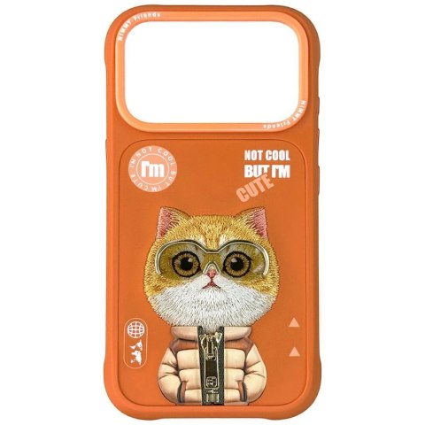 Etui Nimmy Cool&Cute 2.0 Cat do iPhone 17 Pro pomarańczowy
