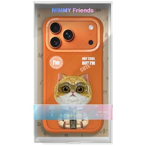 Etui Nimmy Cool&Cute 2.0 Cat do iPhone 17 Pro pomarańczowy