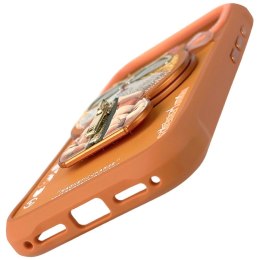 Etui Nimmy Cool&Cute 2.0 Cat do iPhone 17 Pro z magnetyczną zawieszką pomarańczowy