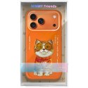 Etui Nimmy Glasses Cool Cat do iPhone 17 Pro pomarańczowy