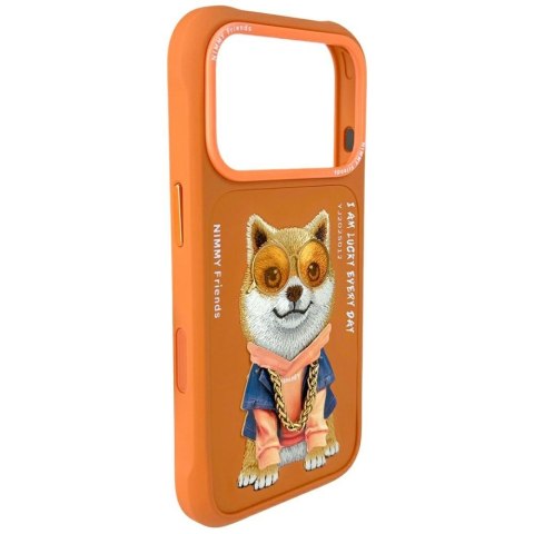 Etui Nimmy Glasses Cool Dog do iPhone 17 Pro Max pomarańczowy