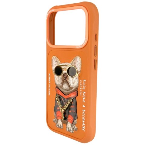Etui Nimmy Glasses Cool Dog do iPhone 17 Pro pomarańczowy