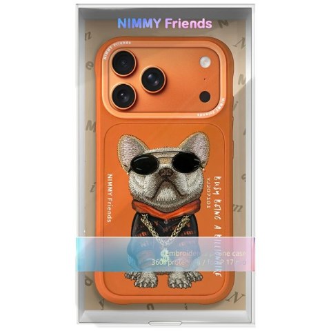 Etui Nimmy Glasses Cool Dog do iPhone 17 Pro pomarańczowy