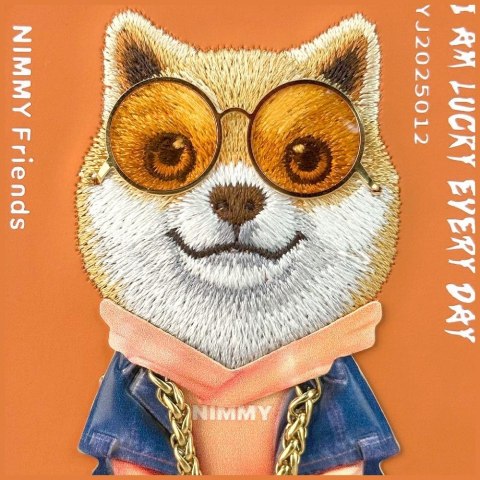 Etui Nimmy Glasses Cool Dog do iPhone 17 Pro pomarańczowy